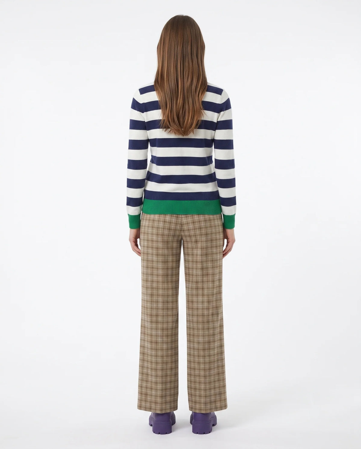 Alice Collins | Etta Pullover | Emerald/Rich Navy