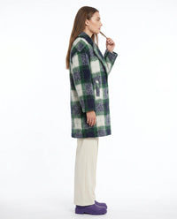 Alice Collins | Tiana Pea Coat | Rich Navy/Green