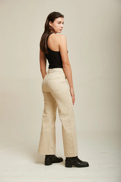 Toxik3 Shawn Wide Leg Jeans | Beige