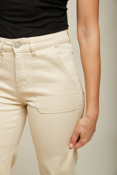 Toxik3 Shawn Wide Leg Jeans | Beige