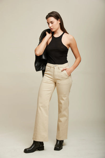 Toxik3 Shawn Wide Leg Jeans | Beige