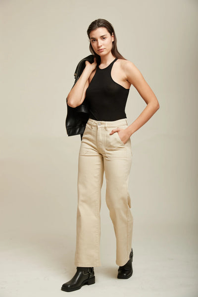 Toxik3 Shawn Wide Leg Jeans | Beige