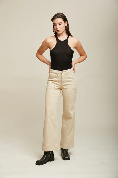 Toxik3 Shawn Wide Leg Jeans | Beige