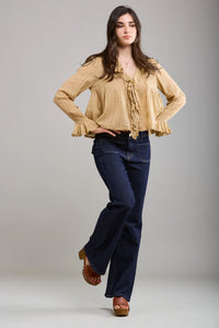 Toxik3 Olian Bootcut Retro Jeans | Raw Blue