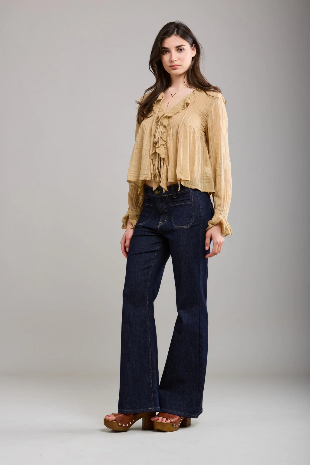 Toxik3 Olian Bootcut Retro Jeans | Raw Blue