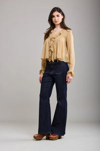 Toxik3 Olian Bootcut Retro Jeans | Raw Blue