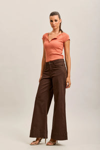 Toxik3 Wide Leg Jeans H2862-1 | Chocolate