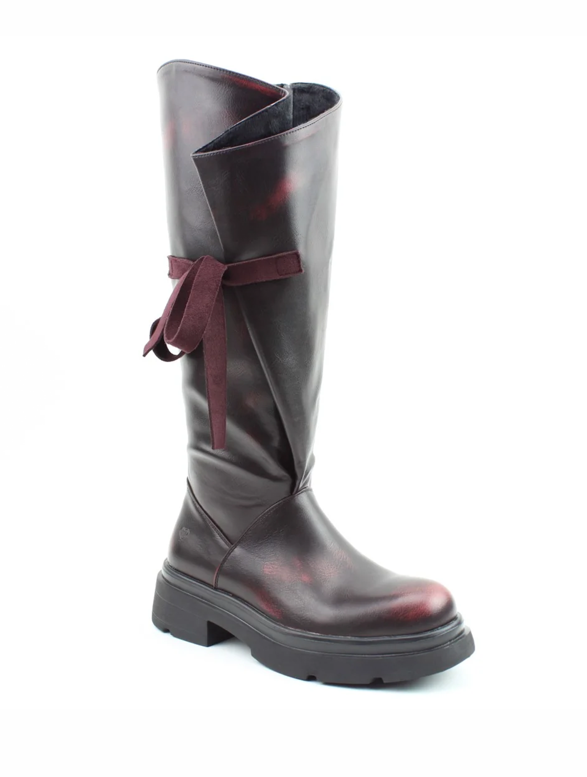 Heavenly Feet | Kikki Long Wrap Boot | Black/Burgundy