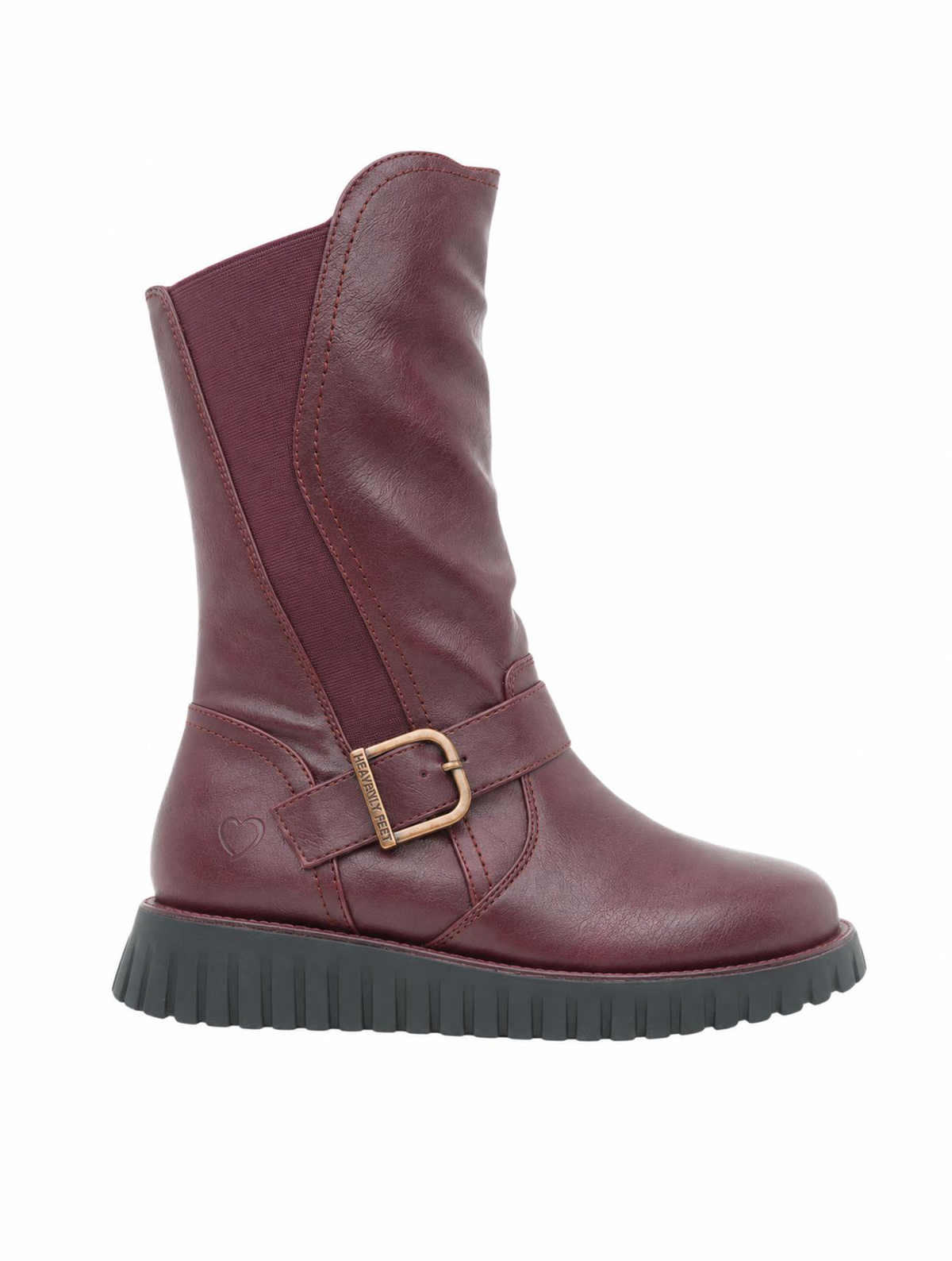 Heavenly Feet | Marianne Calf Length Boot | Burgundy