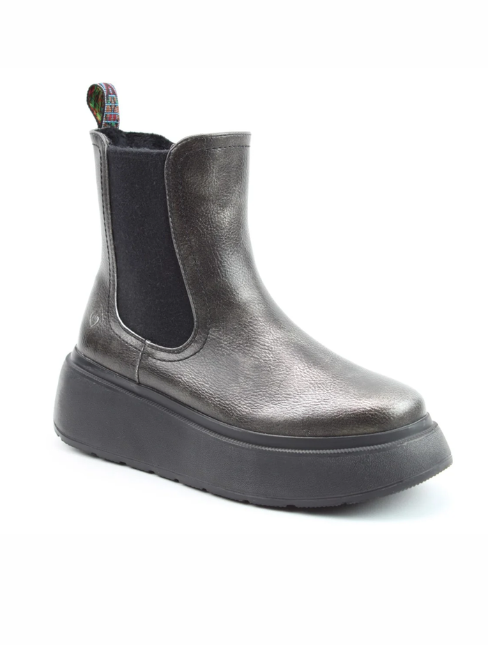 Heavenly Feet | Nera Platform Ankle Boot | Pewter