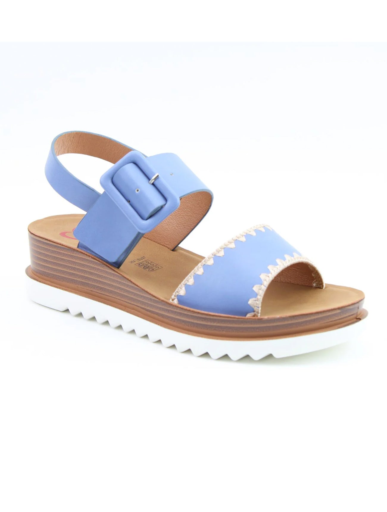 Anya Low Wedge Sandal | Blue