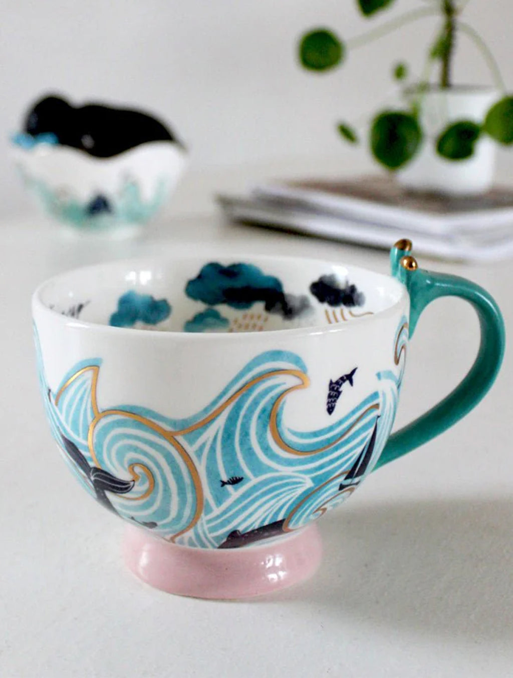 Inked By The Sea Storm Tea Cup