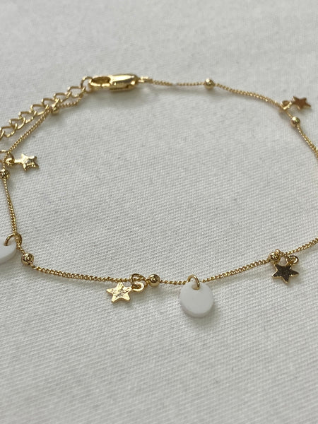 Monica Shell Bracelet | Gold Star