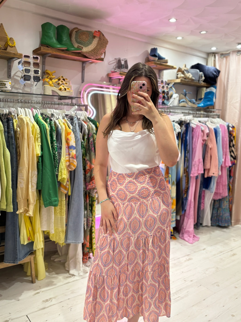 Louisa Printed 2-in-1 Dress and Skirt | Dusky Pink Paisley