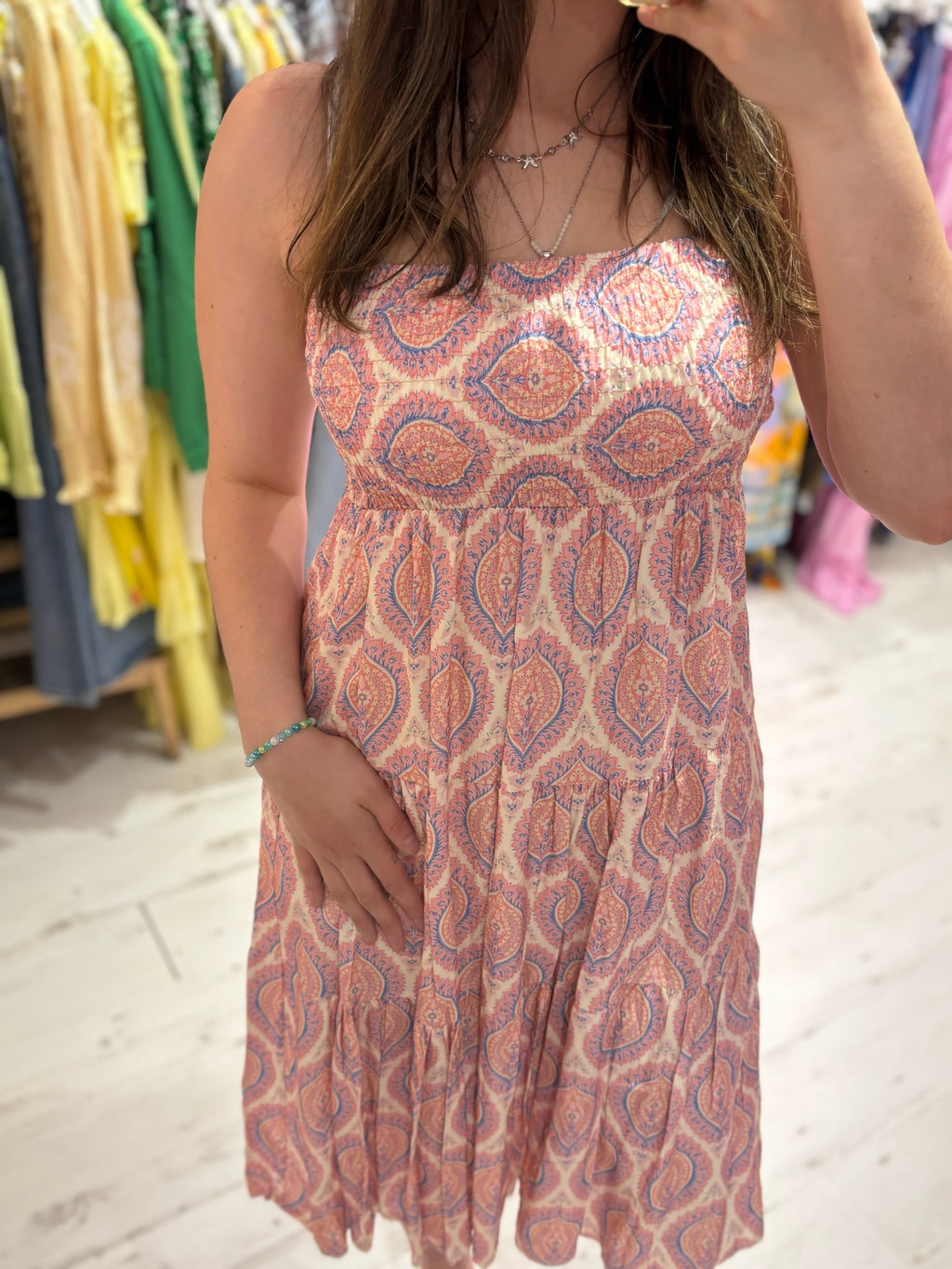 Louisa Printed 2-in-1 Dress and Skirt | Dusky Pink Paisley