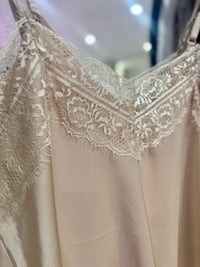 Lace Trim Swing Camisole | Champagne