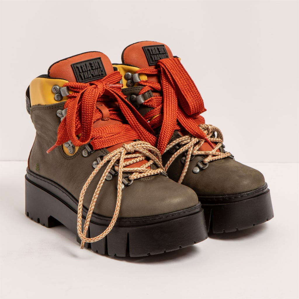 Art | 1769 Leeds | Platform Boot | Multi Khaki