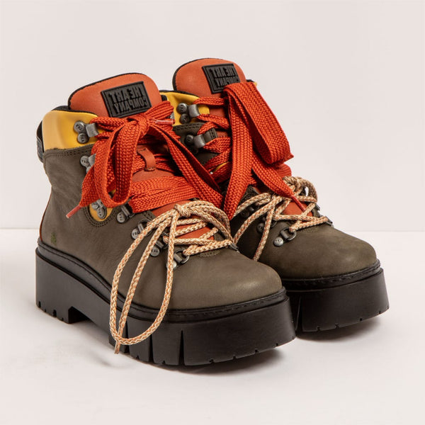 Art | 1769 Leeds | Platform Boot | Multi Khaki