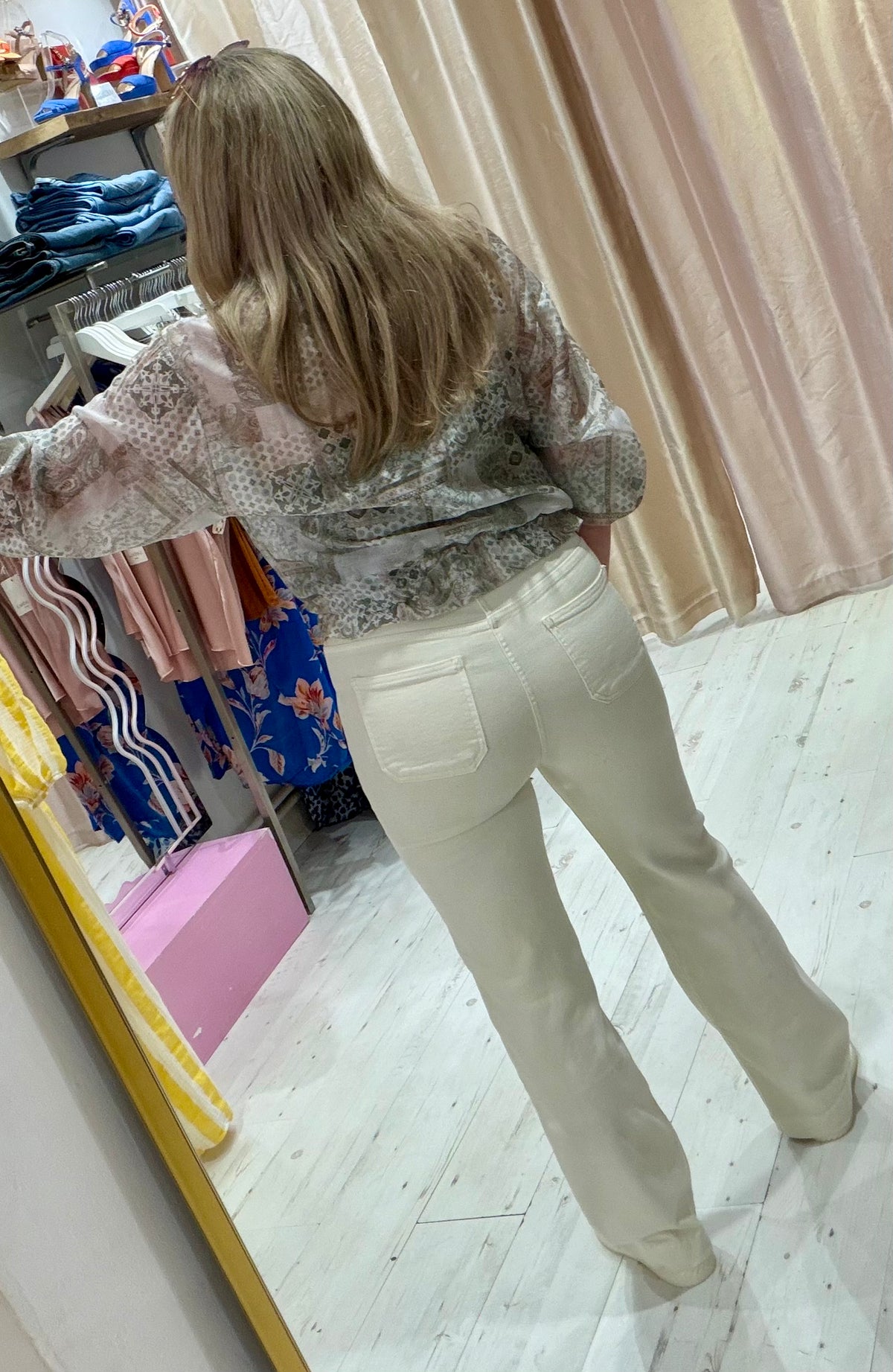 Folyrose Retro Wide Leg Jeans | Cream
