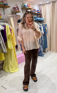 Folyrose Retro Wide Leg Jeans | Rich Chocolate