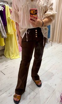 Folyrose Retro Wide Leg Jeans | Rich Chocolate