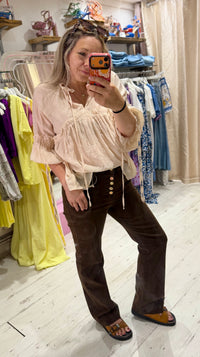 Folyrose Retro Wide Leg Jeans | Rich Chocolate