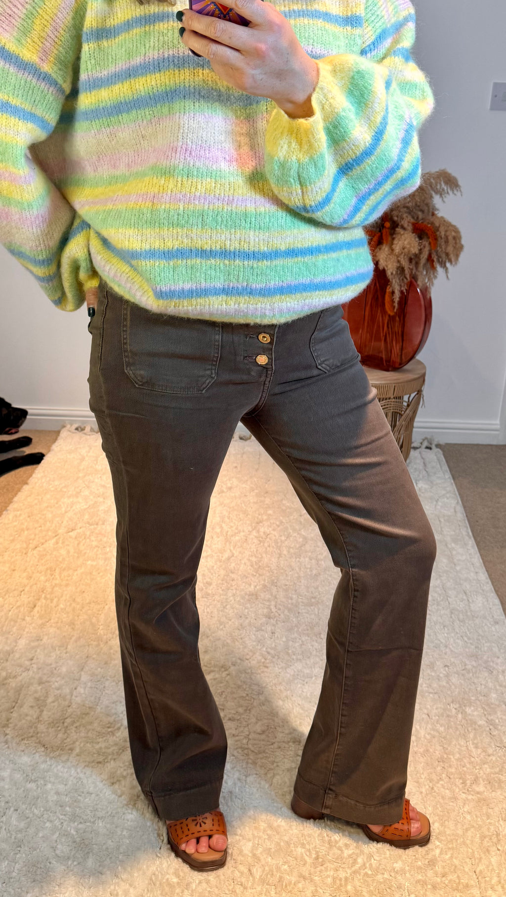 Folyrose Retro Wide Leg Jeans | Soft Chocolate