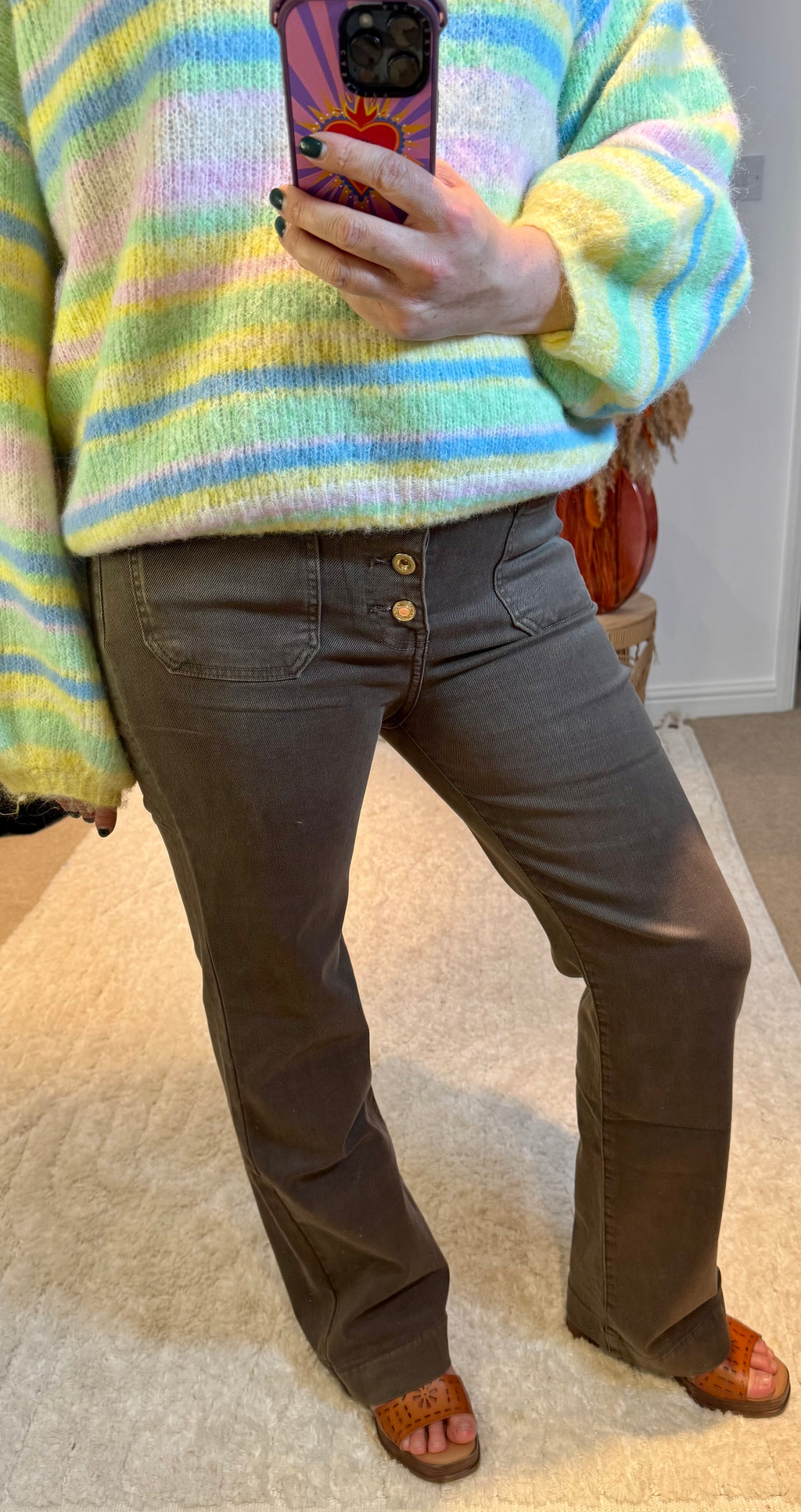 Folyrose Retro Wide Leg Jeans | Soft Chocolate