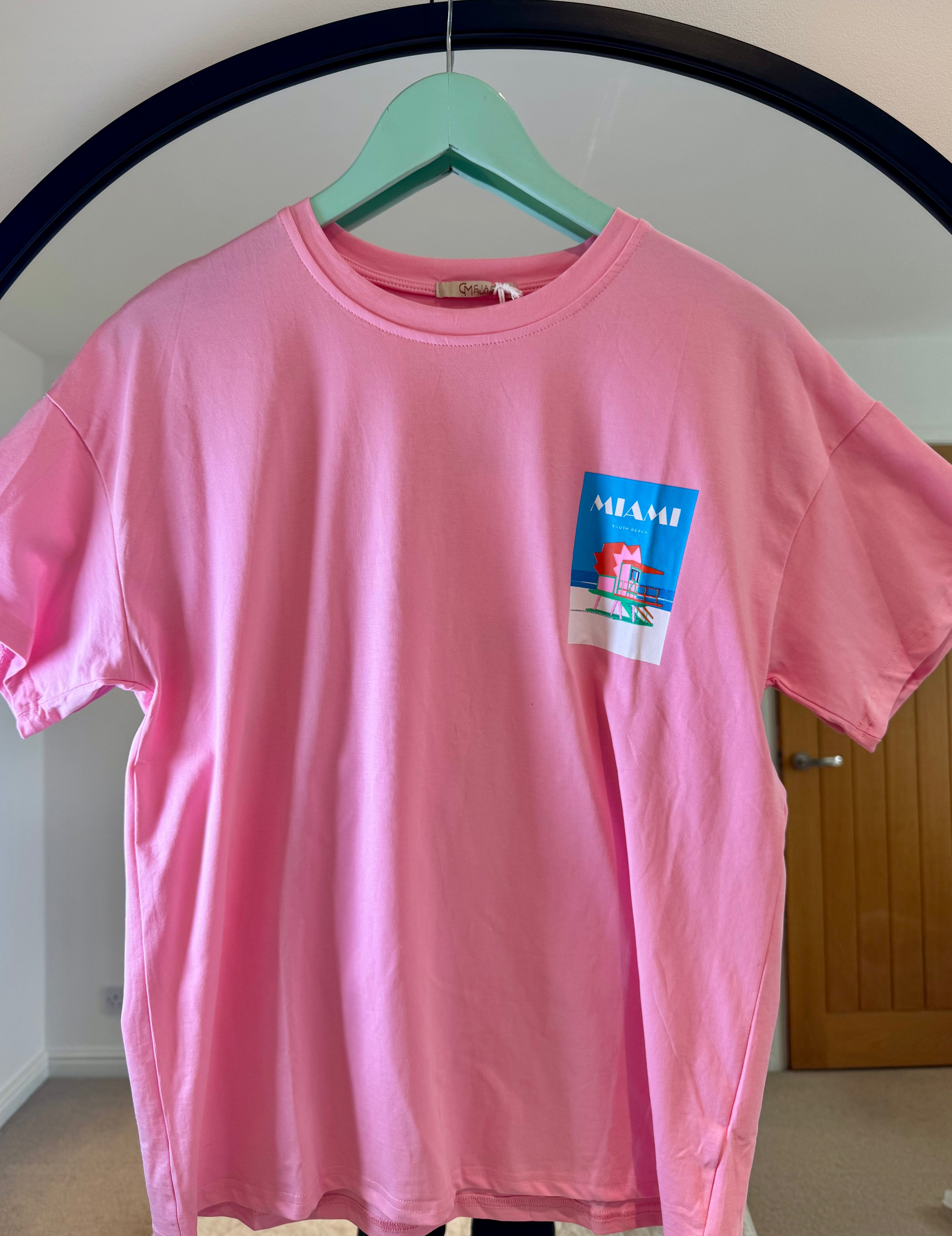 Miami Graphic Tee | Pink