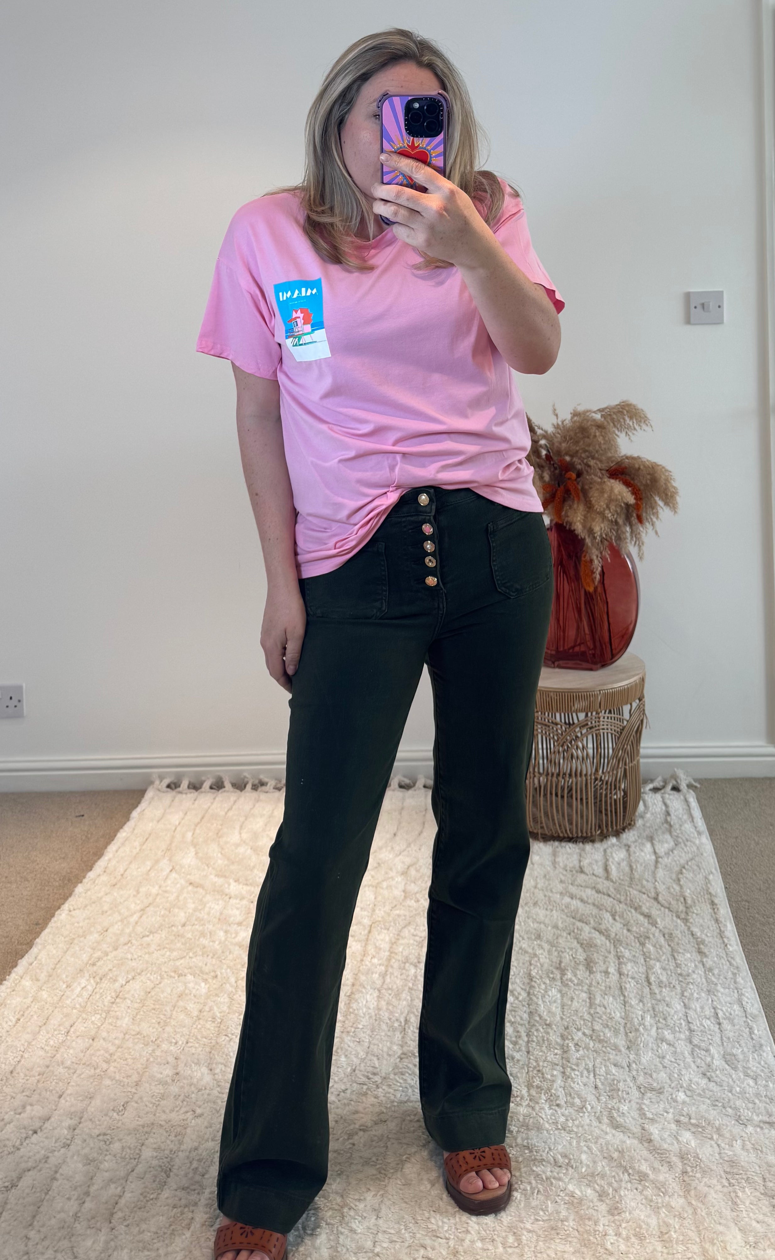 Folyrose Retro Wide Leg Jeans | Dark Khaki