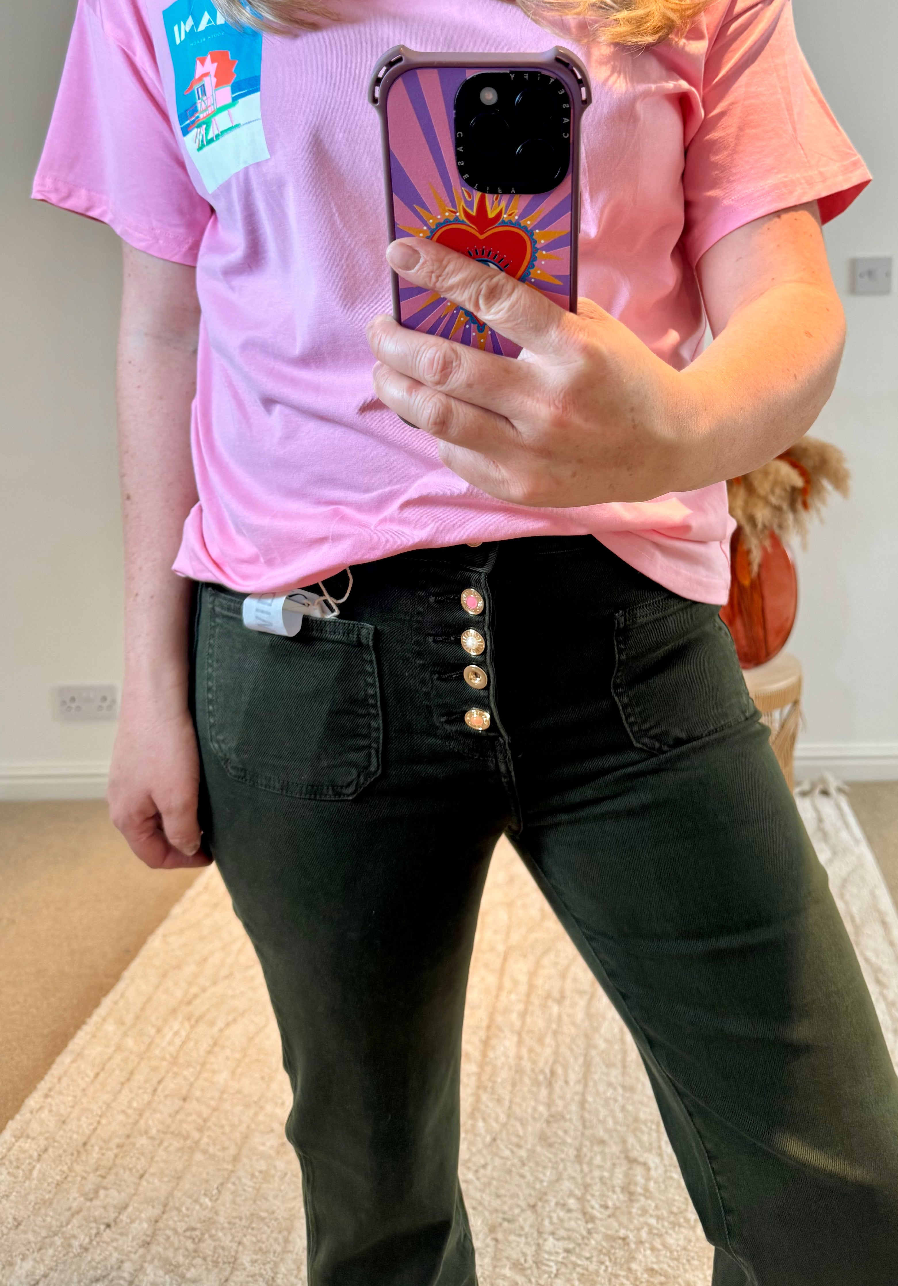 Folyrose Retro Wide Leg Jeans | Dark Khaki