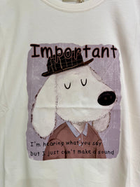 Dapper Dog Graphic Print Tee | Off White