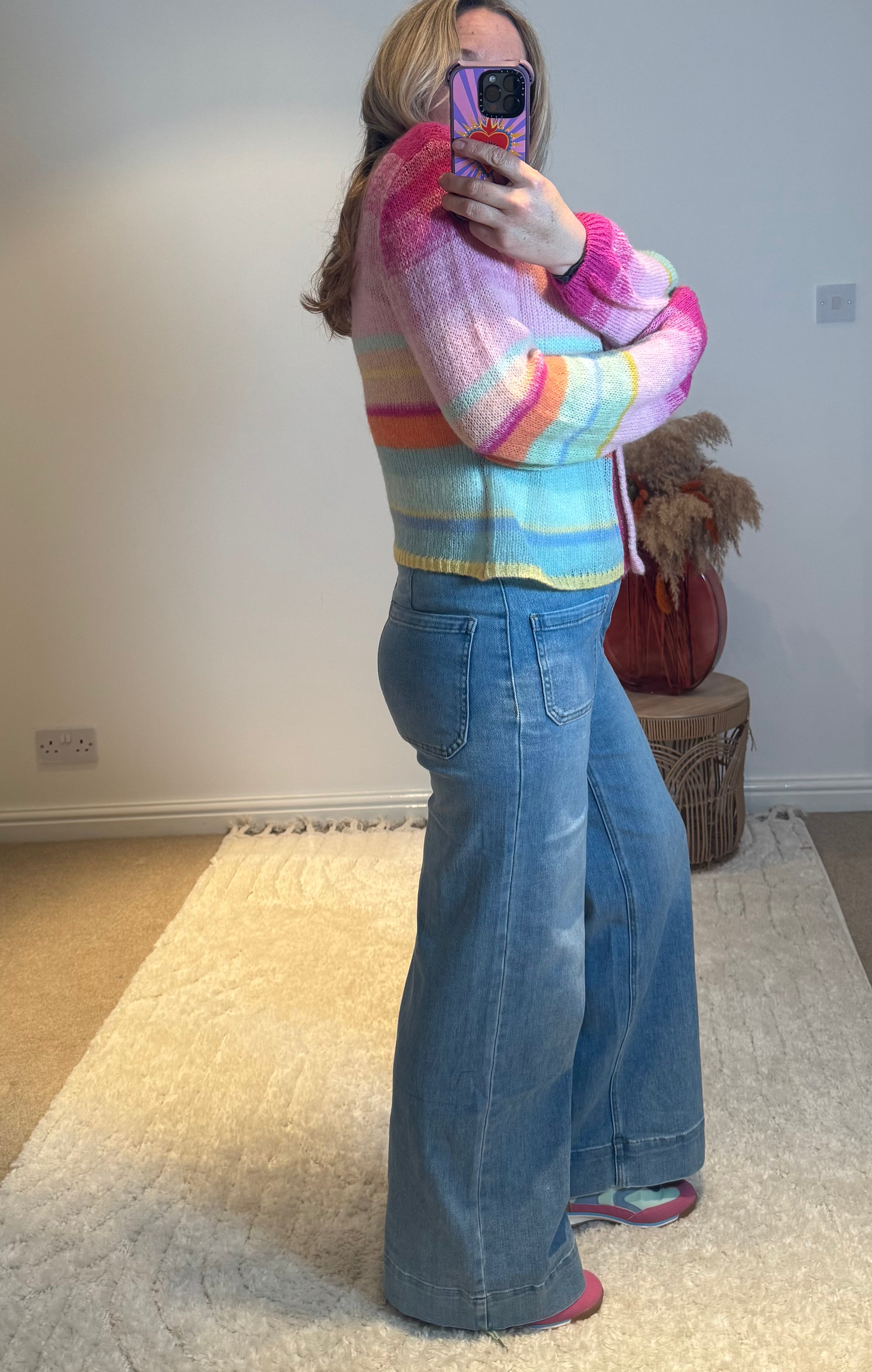 Redberry Retro Pocket Wide Leg Jeans | Mid Wash