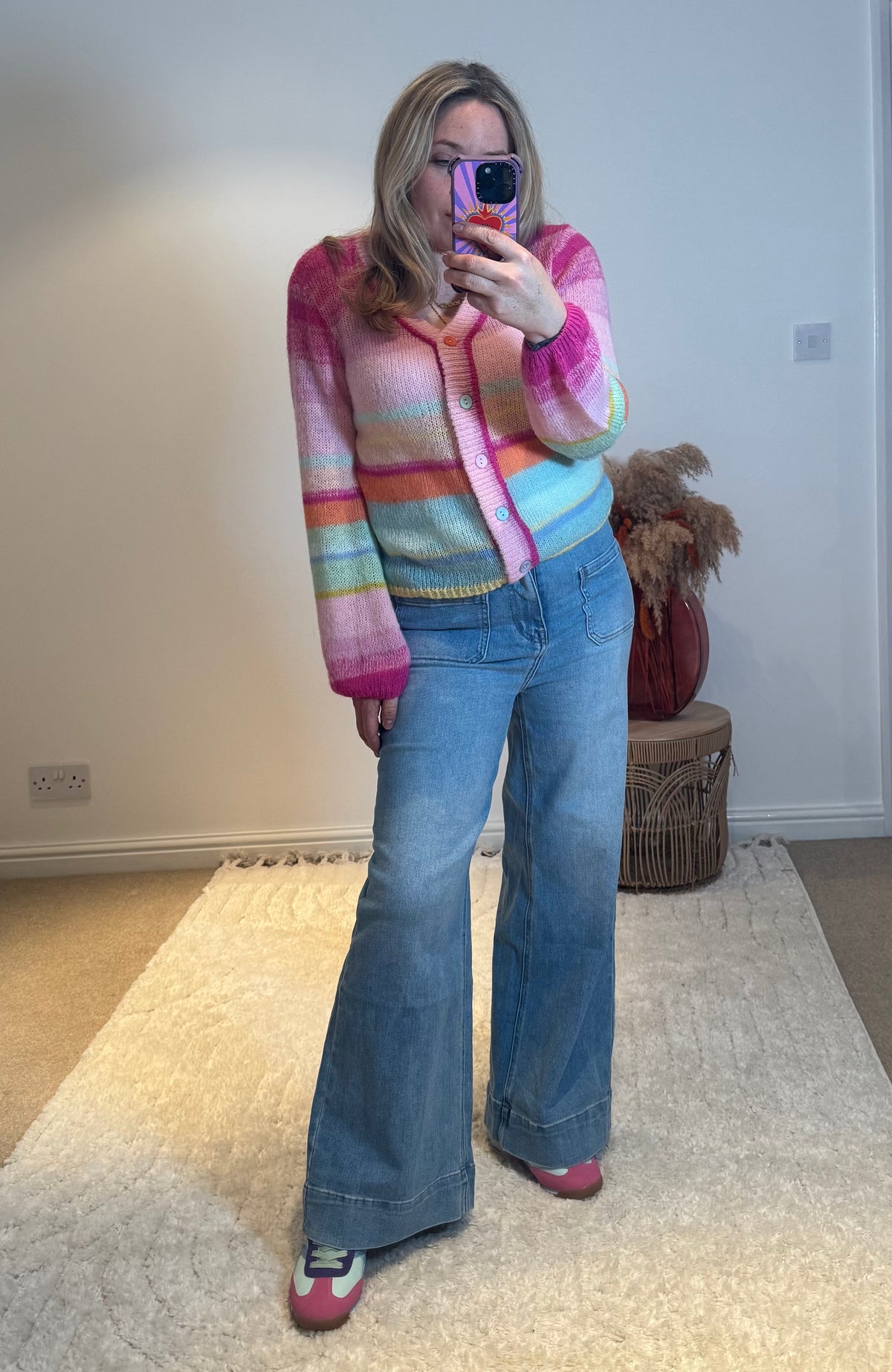 Redberry Retro Pocket Wide Leg Jeans | Mid Wash