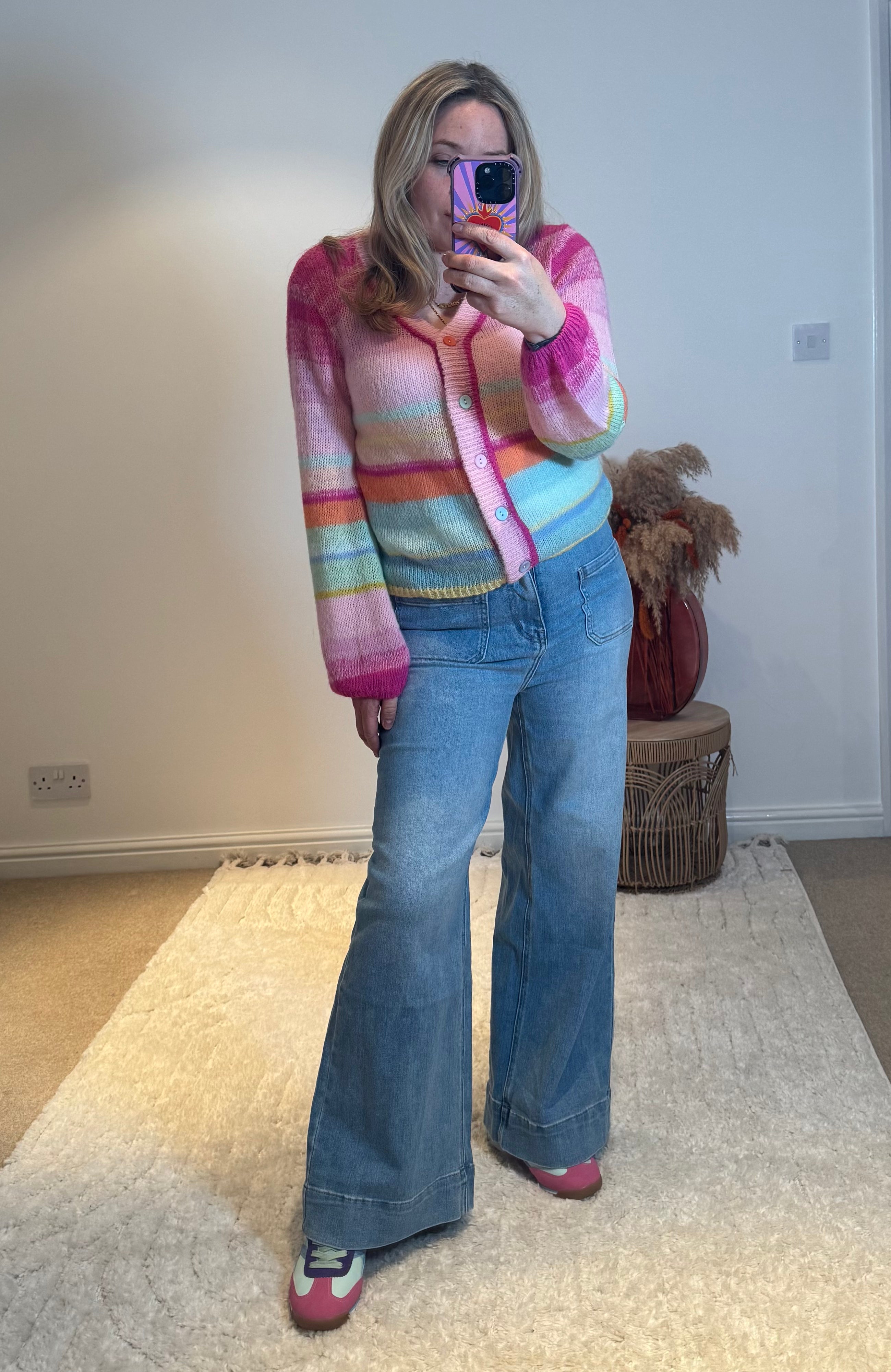 Redberry Retro Pocket Wide Leg Jeans | Mid Wash