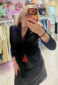 Lightweight Stretch Wrap Jacket | Black