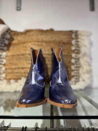 Metallic Heeled Short Cowboy Boot | 06106 | Lilac