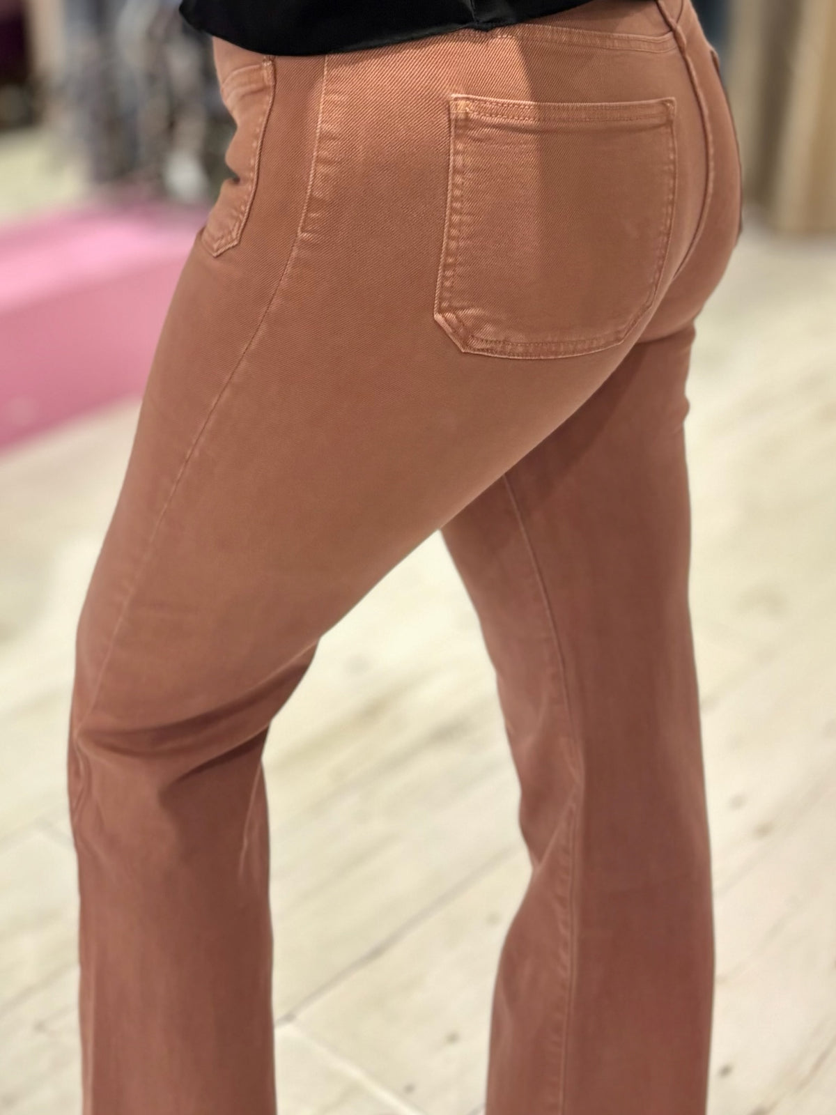 Folyrose Retro Wide Leg Jeans | Dusky Pink