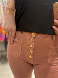Folyrose Retro Wide Leg Jeans | Dusky Pink