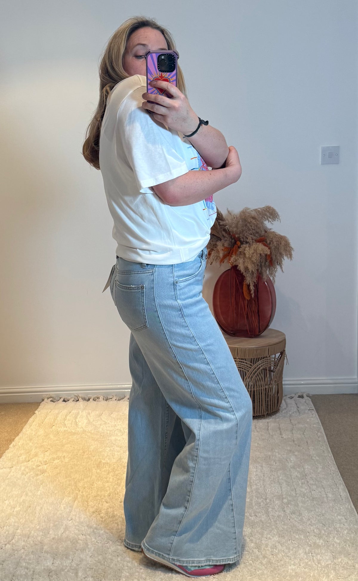 Toxik3 Wide Leg Stretch Jeans with Rhinestone Buttons | Light Wash