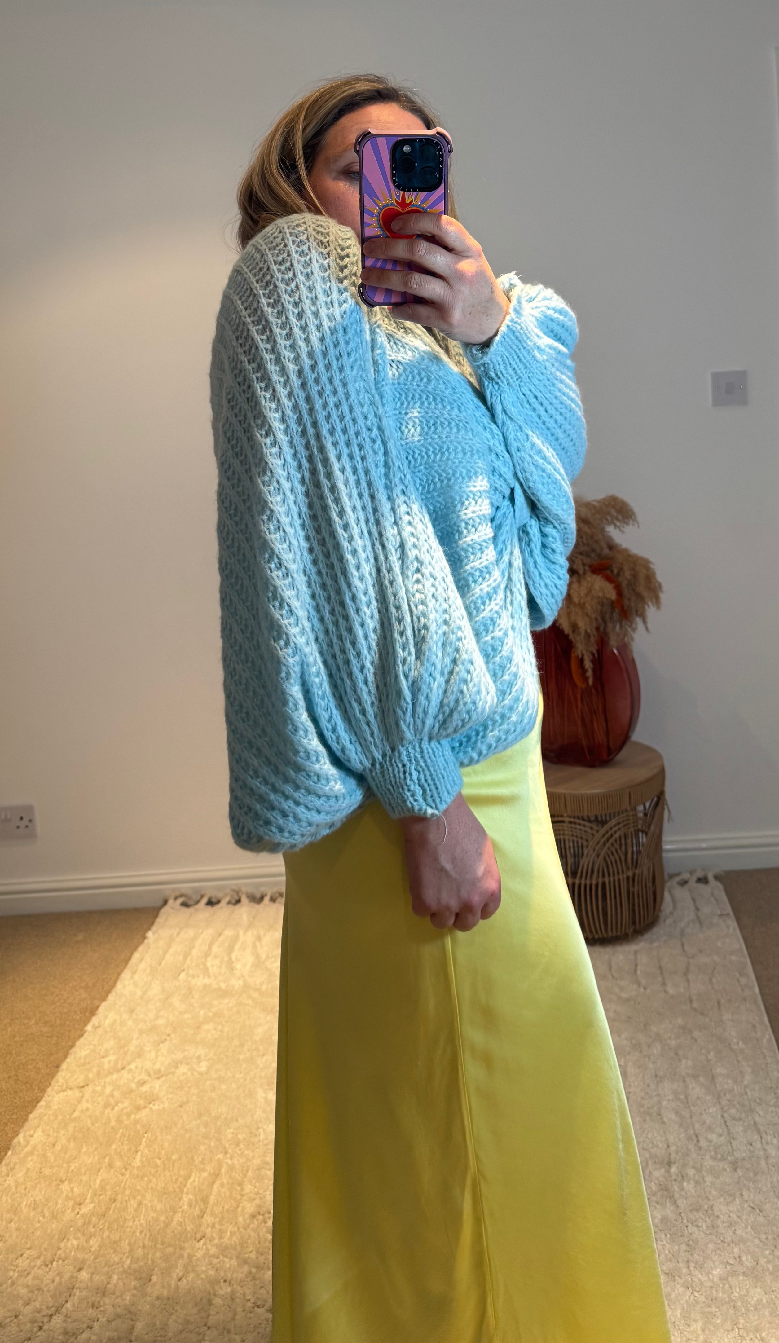 Knot Front Cropped Jumper | Sky Blue