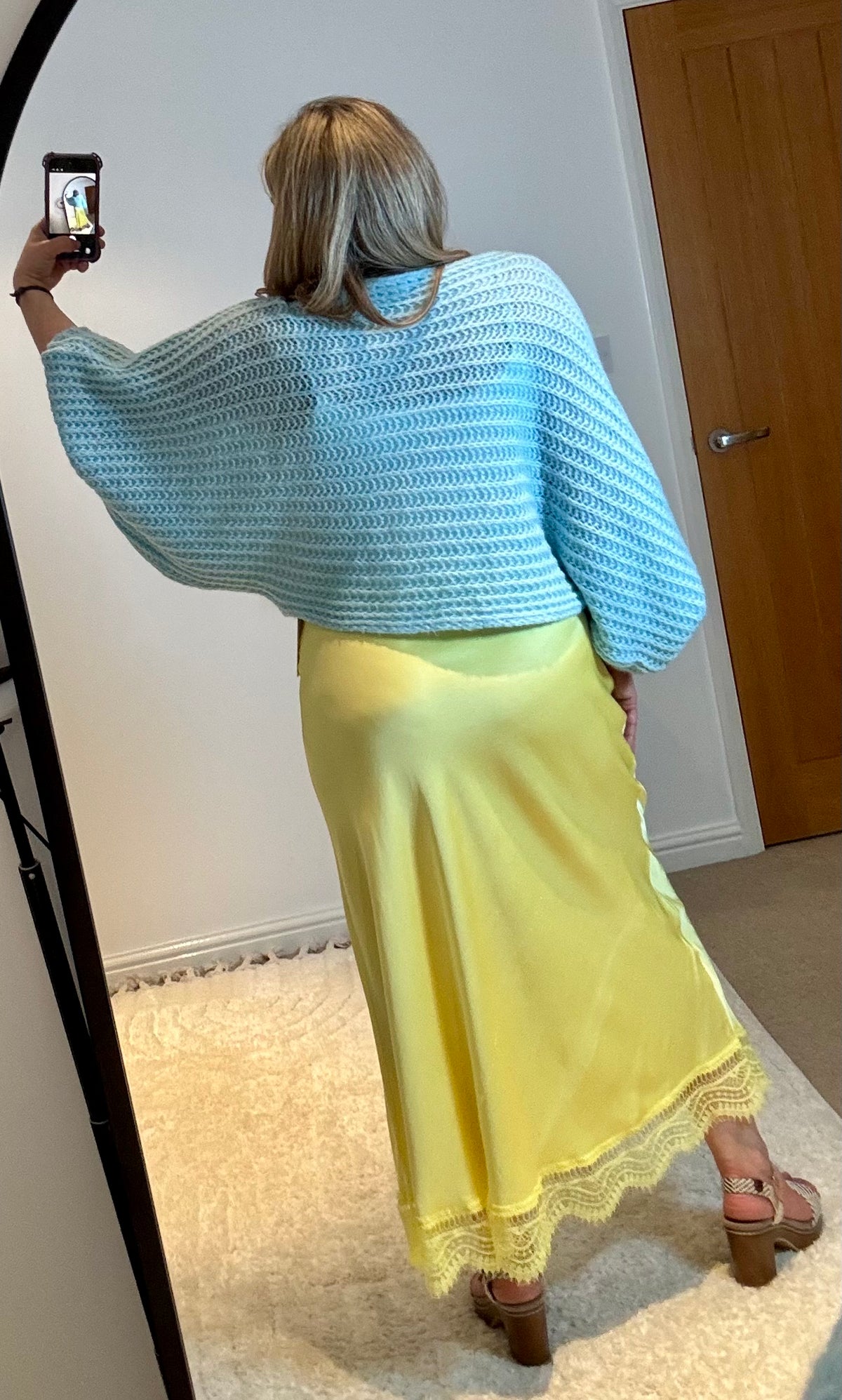 Knot Front Cropped Jumper | Sky Blue