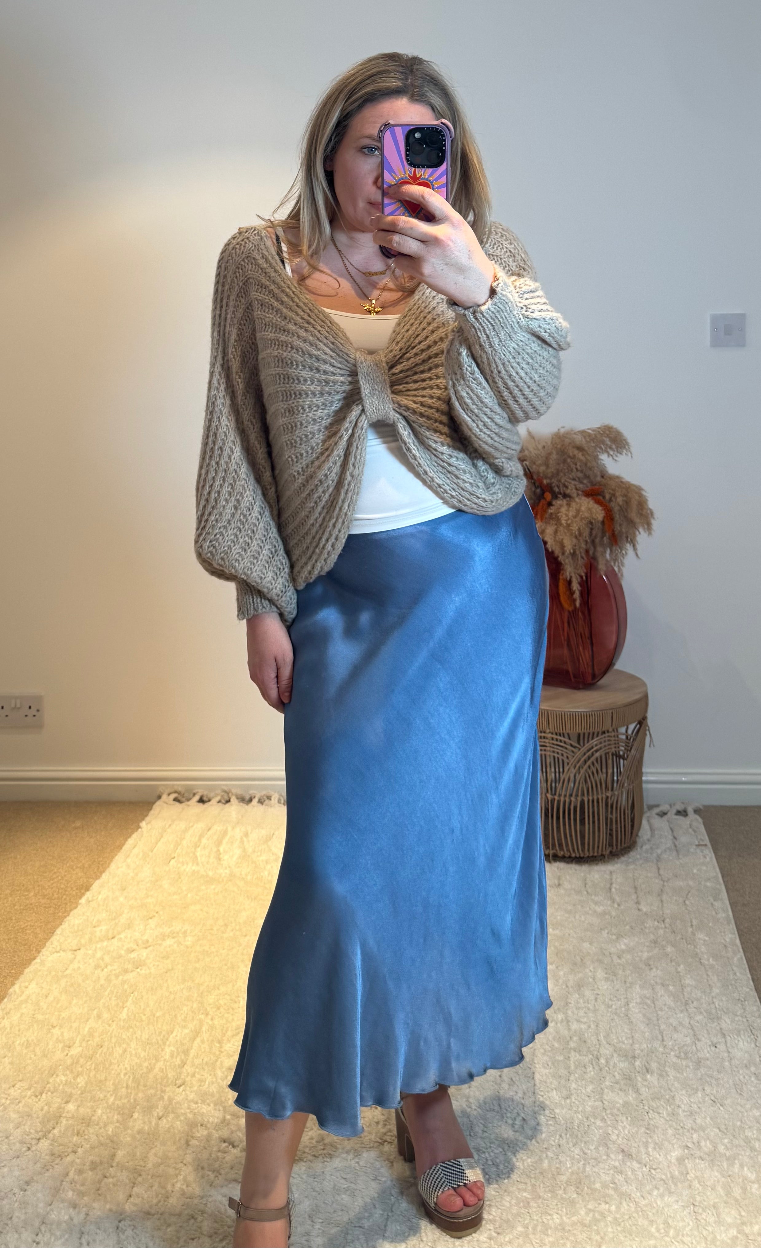 Knot Front Cropped Jumper | Taupe