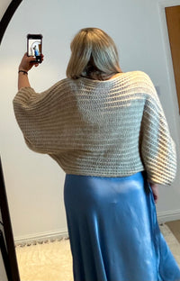 Knot Front Cropped Jumper | Taupe