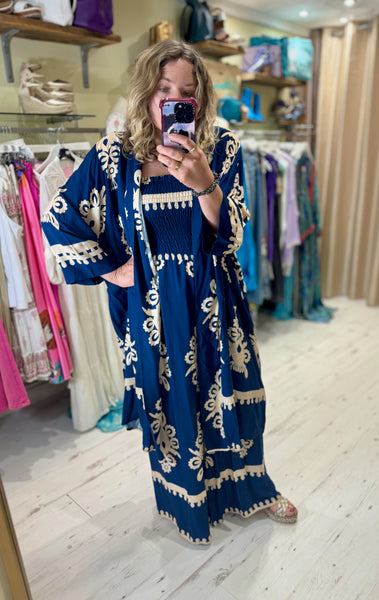 Perrie Long Kimono | Navy