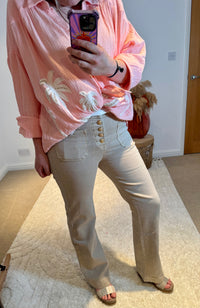 Folyrose Retro Wide Leg Jeans | Stone