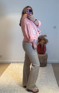Folyrose Retro Wide Leg Jeans | Stone