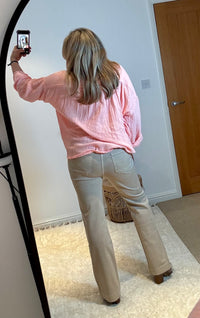 Folyrose Retro Wide Leg Jeans | Stone