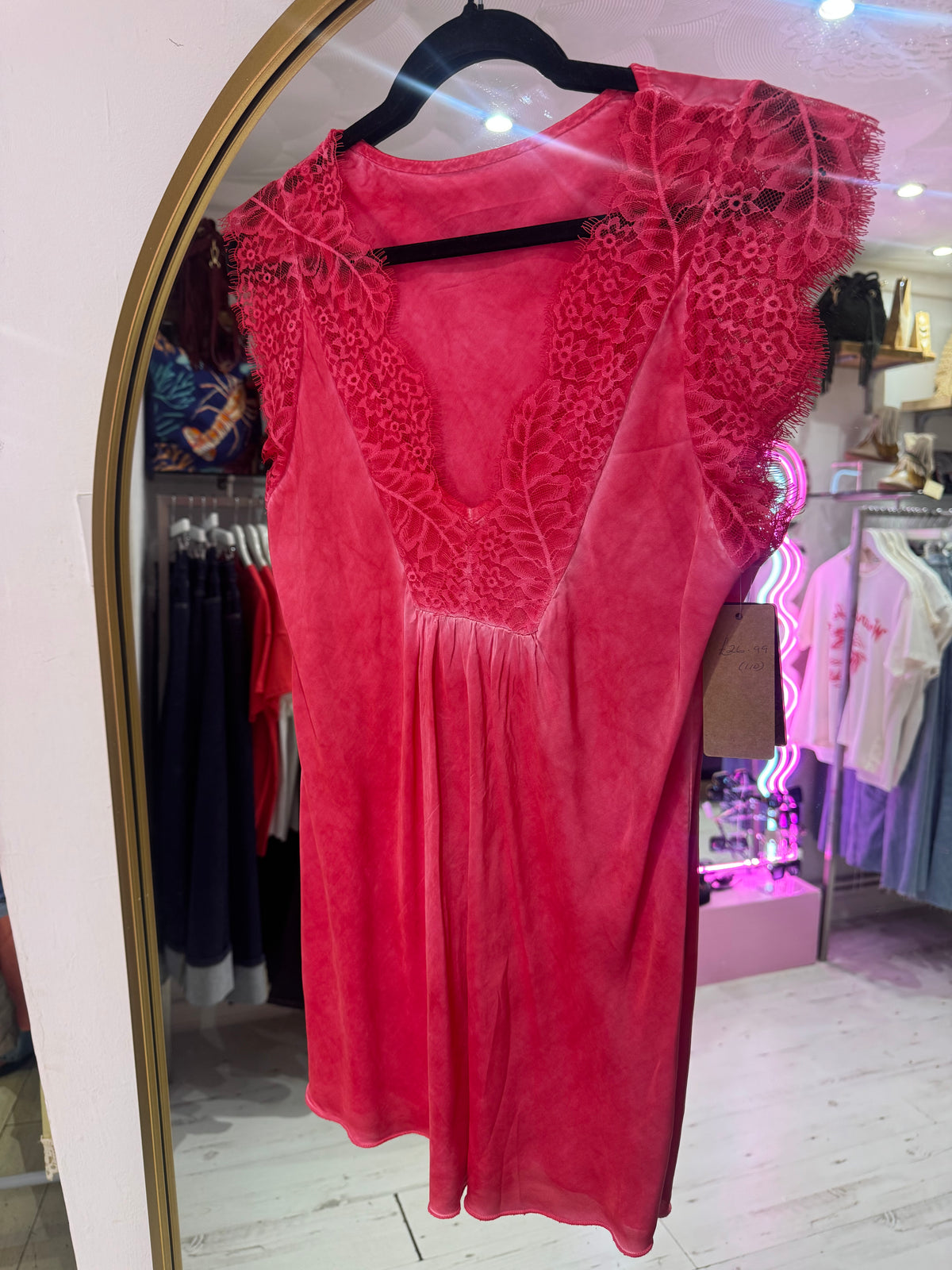 Layla 2 Thicker Strap Lace Camisole | Raspberry