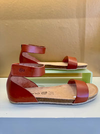 Yokono | Genova-400 | Flat Sandal with Ankle Strap | Tan